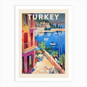 Kusadasi Turkey 2 Fauvist Painting  Travel Poster Art Print