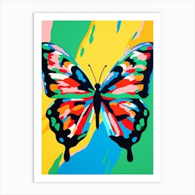 Pop Art Malachite Butterfly 4 Art Print