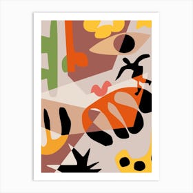 Jumpy Abstract Collage Art Print