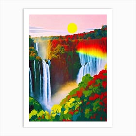 Victoria Falls National Park 1 Zimbabwe Abstract Colourful Art Print