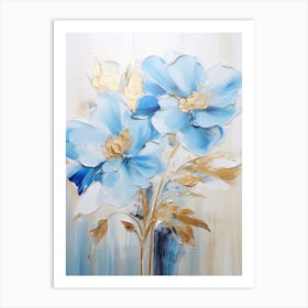 Blue Flowers 15 Art Print