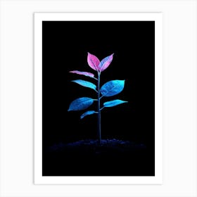 Neon Plant Art Print