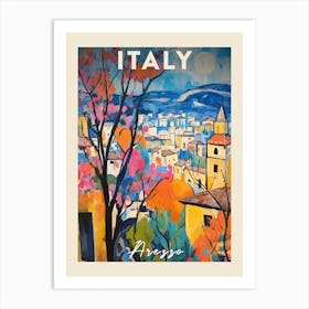 Arezzo Italy 1 Fauvist Painting  Travel Poster Art Print