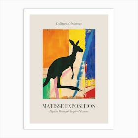 Kangaroo 4 Matisse Inspired Exposition Animals Poster Art Print