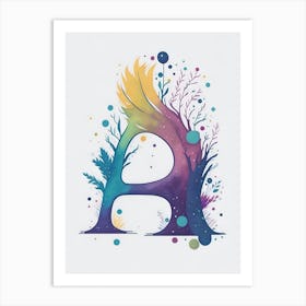 Colorful Letter A Illustration 3 Art Print