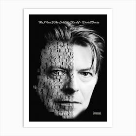 The Man Who Sold The World David Bowie Text Art Art Print