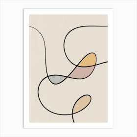 Abstract Ribbon art Art Print