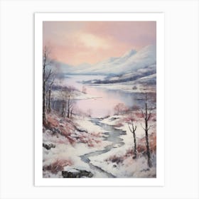 Dreamy Winter Painting Loch Lomond And The Trossach National Park Scotland 2 Art Print