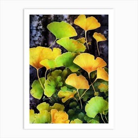 Ginkgo Leaves 1 flora nature Art Print