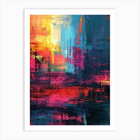 Abstract Painting | Pixel Art Series 7 Art Print