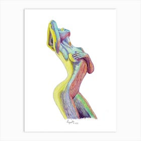 Nude of woman 1 Art Print