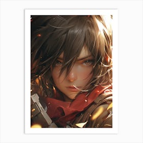 Mikasa Ackerman Attack On Titan 10 Art Print