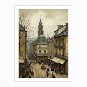 Paris Van Gogh Style 3 Art Print