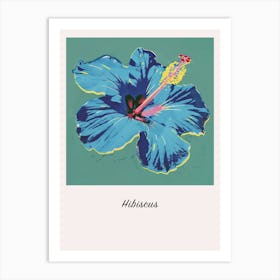 Hibiscus 1 Square Flower Illustration Poster Art Print