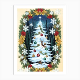 William Morris Christmas Tree 45 Art Print