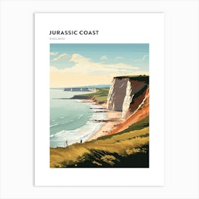 Jurassic Coast England 3 Hiking Trail Landscape Poster Art Print