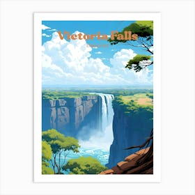 Victoria Falls 6 Travel Poster 3 4 Resize Art Print