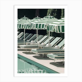 Pool Loungers Art Print