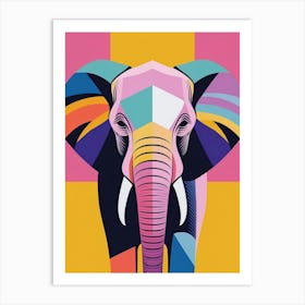 Colourful Elephant Art Print