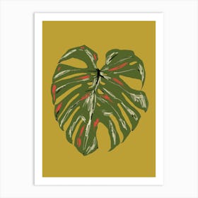 Monstera Leaf Green Art Print