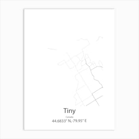 Tiny,Canada Minimalist Map Art Print