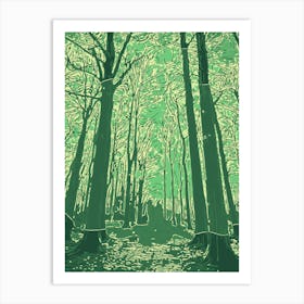 Green Forest Art Print