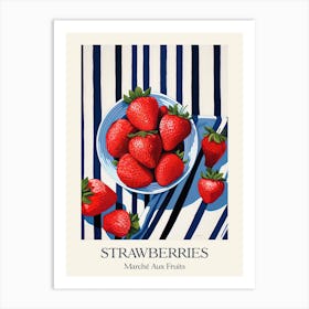 Marche Aux Fruits Strawberries Fruit Summer Illustration 4 Art Print
