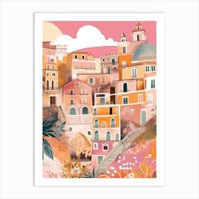 Positano, Italy Illustration Art Print