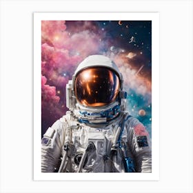 Astronaut In Space Print   Art Print