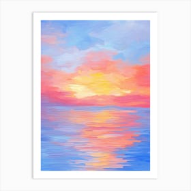 Sunset Over The Ocean Art Print