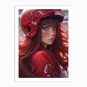 Football Girl Art Print