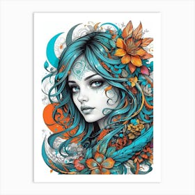 Buteful woman Art Print