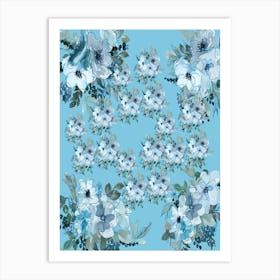 Blue Flowers - Veronica blue flower 1 Art Print