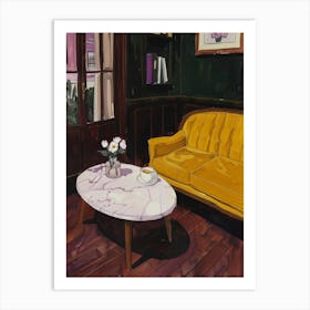 Yellow Couch Art Print