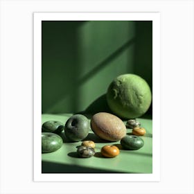 Green Stones Art Print