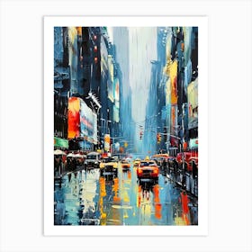 Rainy Day In New York City Art Print