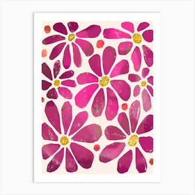 Pink Flowers 1 Art Print