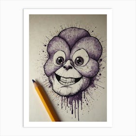 Purple Monster Art Print