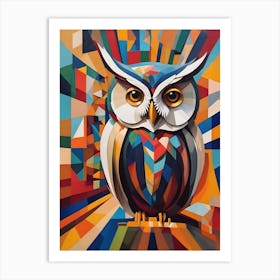 Colorful Owl Art Print