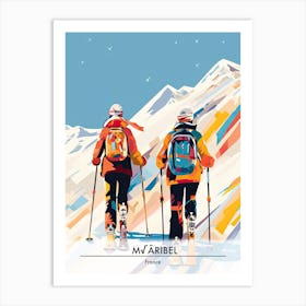 Meribel   France, Ski Resort Poster Illustration 3 Art Print