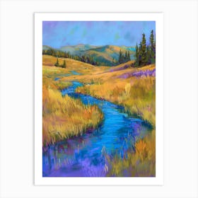 Stream In The Meadow Art Print
