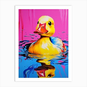 Duckling Pop Art 3 Art Print