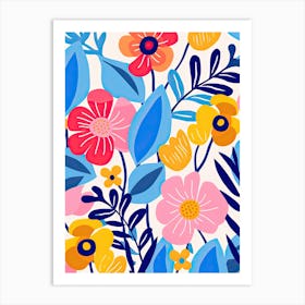 Blooms Of Harmony; Colorful Flower Market Art Print