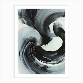 Black And White Swirl 2 Art Print