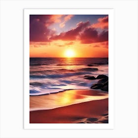 Sunset On The Beach 948 Art Print