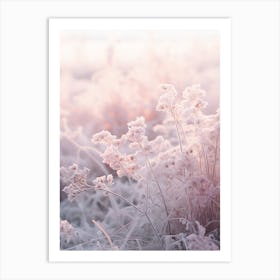 Frosty Botanical Winter Heath 1 Art Print