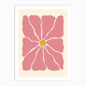 Abstract Flower 01 - Pink Art Print