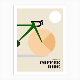 Coffee Ride I - Green Art Print