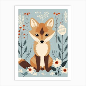 Baby Animal Illustration  Wolf 7 Art Print