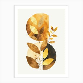 Gold Leaf Letter S Art Print